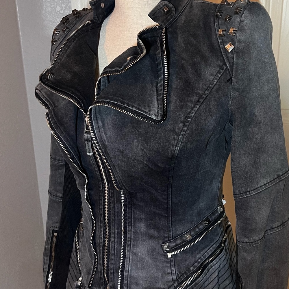 Studded Black Women's Jacket - Picture 11 of 16